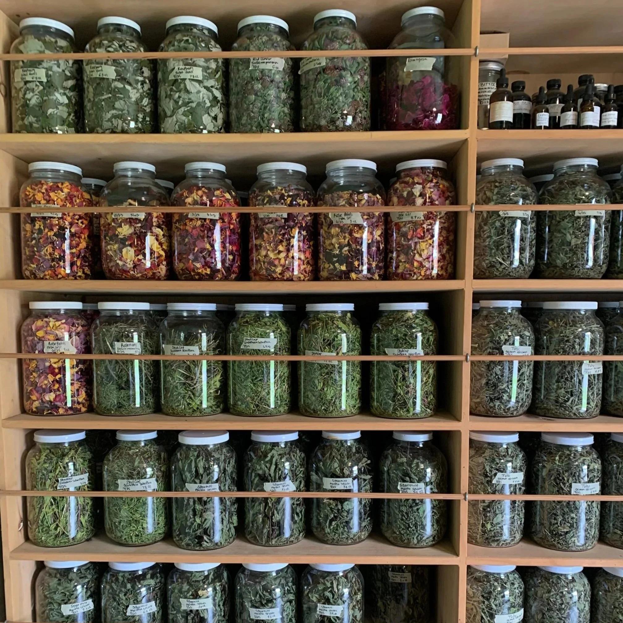 Proper storage and handling of dried herbal raw materials